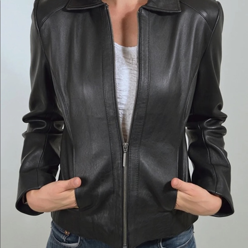 Adler Black Lambskin Leather Jacket